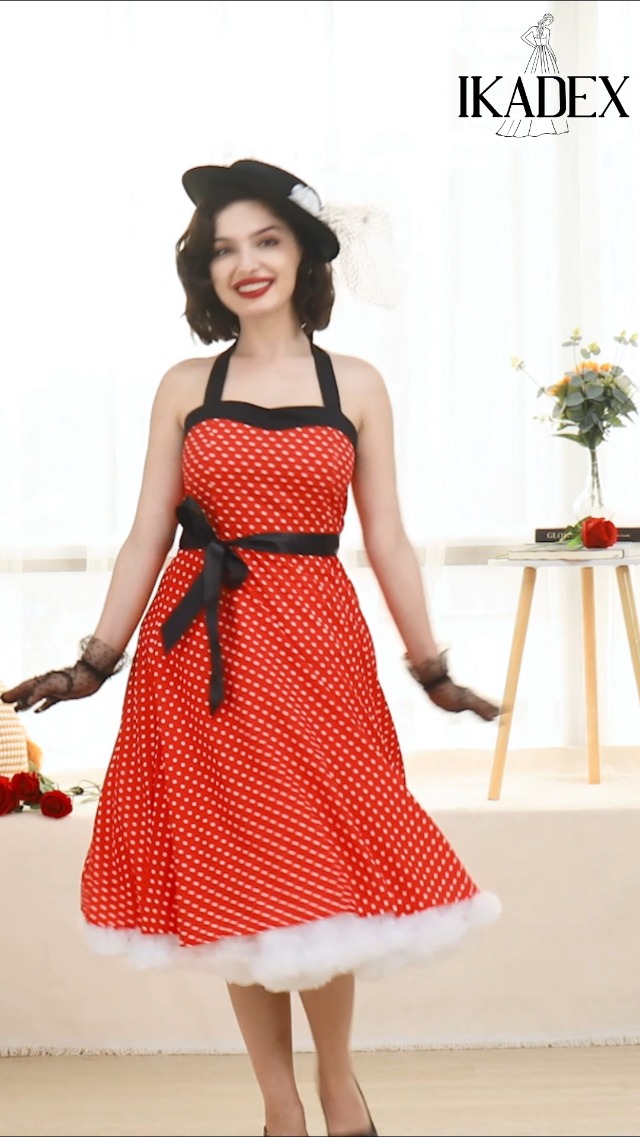 Amazon.com: Vintage Women 1950s Rockabilly Swing Dress Pinup 50s